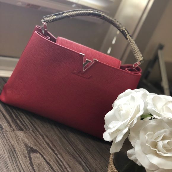 louis vuitton bag with snakeskin handles